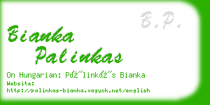 bianka palinkas business card